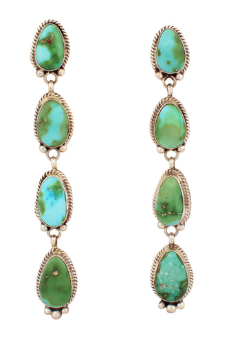 Navajo Native American Sonoran Gold Turquoise Earrings by Daryl Willie SKU233168