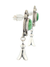 Load image into Gallery viewer, Navajo Native American Sonoran Gold Turquoise Earrings by Francisco SKU233169