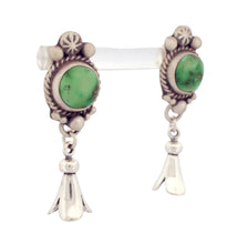 Load image into Gallery viewer, Navajo Native American Sonoran Gold Turquoise Earrings by Francisco SKU233169