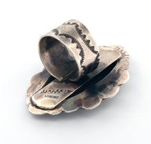 Load image into Gallery viewer, Navajo Native American Sterling Silver Concho Ring Size 8 by Platero SKU233172