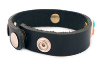 Load image into Gallery viewer, Navajo Native American Turquoise and Shell Leather Bracelet by Yazzie SKU233175