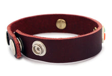 Load image into Gallery viewer, Navajo Native American Turquoise Shell and Lapis Leather Bracelet SKU233176