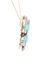 Load image into Gallery viewer, Navajo Native American Kingman Turquoise Butterfly Pin and Pendant SKU233179