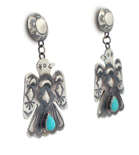 Load image into Gallery viewer, Navajo Native American Kingman Thunderbird Earrings by Tim Yazzie SKU233183