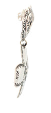 Load image into Gallery viewer, Navajo Native American Stamped Sterling Silver Earrings SKU233185