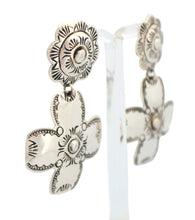 Load image into Gallery viewer, Navajo Native American Stamped Sterling Silver Earrings SKU233185