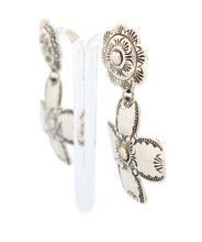 Load image into Gallery viewer, Navajo Native American Stamped Sterling Silver Earrings SKU233185