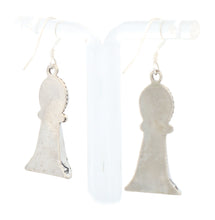 Load image into Gallery viewer, Navajo Native American Kingman Turquoise Squash Blossom Earrings SKU233190