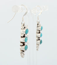 Load image into Gallery viewer, Navajo Native American Kingman Turquoise Dangle Earrings SKU233192