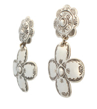 Load image into Gallery viewer, Navajo Native American Stamped Sterling Silver Earrings SKU233193