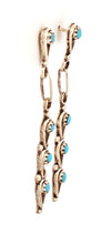 Load image into Gallery viewer, Zuni Native American Sleeping Beauty Petit Point Turquoise Earrings SKU233194