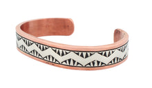 Load image into Gallery viewer, Navajo Native American Copper and Sterling Silver Cuff Bracelet by Wylie SKU233196