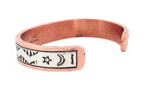 Load image into Gallery viewer, Navajo Native American Copper and Sterling Silver Cuff Bracelet by Wylie SKU233196