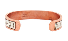 Load image into Gallery viewer, Navajo Native American Copper and Sterling Silver Cuff Bracelet by Wylie SKU233196