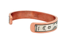Load image into Gallery viewer, Navajo Native American Copper and Sterling Silver Cuff Bracelet by Wylie SKU233196
