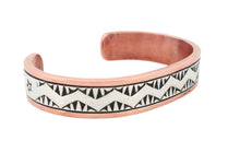 Load image into Gallery viewer, Navajo Native American Copper and Sterling Silver Cuff Bracelet by Wylie SKU233196