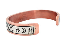 Load image into Gallery viewer, Navajo Native American Copper and Sterling Silver Cuff Bracelet by Wylie SKU 233197