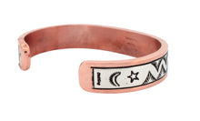 Load image into Gallery viewer, Navajo Native American Copper and Sterling Silver Cuff Bracelet by Wylie SKU 233197