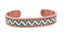 Load image into Gallery viewer, Navajo Native American Copper and Sterling Silver Cuff Bracelet by Wylie SKU 233197