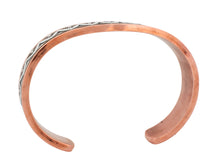 Load image into Gallery viewer, Navajo Native American Copper and Sterling Silver Cuff Bracelet by Wylie SKU 233197