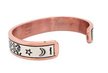Load image into Gallery viewer, Navajo Native American Copper and Sterling Silver Cuff Bracelet by Wylie SKU 233198