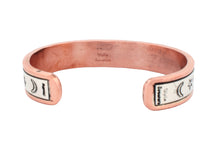 Load image into Gallery viewer, Navajo Native American Copper and Sterling Silver Cuff Bracelet by Wylie SKU 233198
