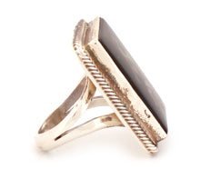Load image into Gallery viewer, Navajo Native American Jet Kokopelli Ring Size 7 by Mark Yazzie SKU 233200