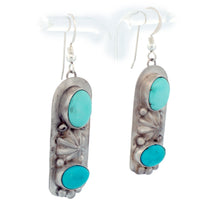 Load image into Gallery viewer, Navajo Native American Campitos Turquoise Earrings SKU233202