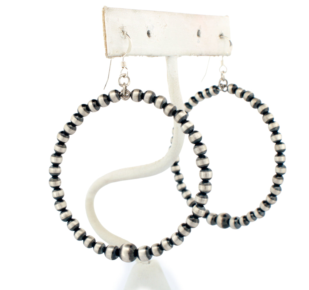 Southwestern Style Desert Pearl Hoop Earrings Non Native SKU233203