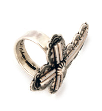 Load image into Gallery viewer, Navajo Native American Sterling Silver Cross Ring Size 8 1/4 by Nelson SKU233204