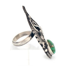 Load image into Gallery viewer, Navajo Native American Sonoran Gold Turquoise Ring size 6 1/2 SKU233205