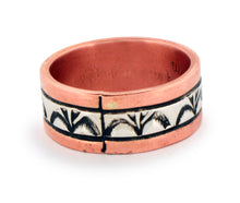 Load image into Gallery viewer, Navajo Native American Copper and Sterling Silver Ring Size 9 1/2 SKU233206
