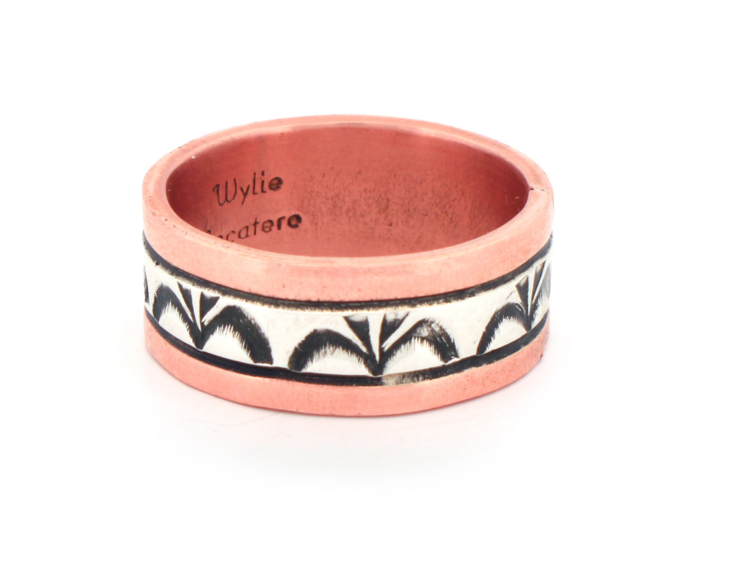 Navajo Native American Copper and Sterling Silver Ring Size 9 1/2 SKU233206