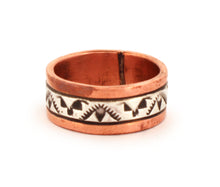 Load image into Gallery viewer, Navajo Native American Copper and Sterling Silver Ring Size 8 1/4 SKU233207