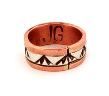 Load image into Gallery viewer, Navajo Native American Copper and Sterling Silver Ring Size 8 SKU233208