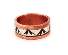Load image into Gallery viewer, Navajo Native American Copper and Sterling Silver Ring Size 8 SKU233208