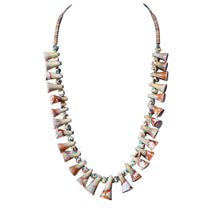 Load image into Gallery viewer, Santo Domingo Pueblo Kingman Turquoise and Valuta Shell Necklace by Bird SKU233209
