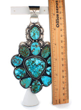 Load image into Gallery viewer, Navajo Native American Large Waterweb Kingman Turquoise Necklace by Endito SKU233212
