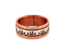 Load image into Gallery viewer, Navajo Native American Copper and Sterling Silver Ring Size 10 by Secatero SKU233214