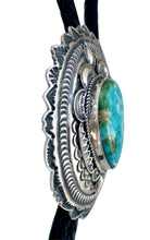 Load image into Gallery viewer, Navajo Native American Sonoran Gold Turquoise Bolo Tie by Leonard Maloney SKU233218