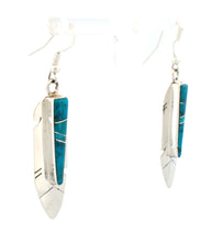 Load image into Gallery viewer, Navajo Native American Prince Turquoise Earrings by Francisco SKU233221