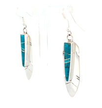 Load image into Gallery viewer, Navajo Native American Prince Turquoise Earrings by Francisco SKU233221