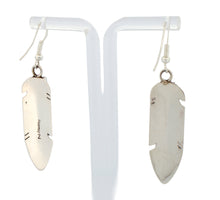 Load image into Gallery viewer, Navajo Native American Feather Turquoise Inlay Earrings SKU233222