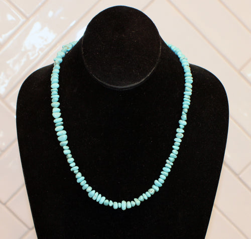 Campitos Mine Turquoise Nugget Necklace 18 1/4 Inches Non Native SKU233225