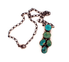 Load image into Gallery viewer, Navajo Native American Fox Turquoise Necklace by Ella Peters SKU233226