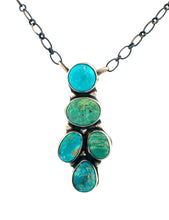 Load image into Gallery viewer, Navajo Native American Fox Turquoise Necklace by Ella Peters SKU233226
