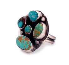 Load image into Gallery viewer, Navajo Native American Armenian Turquoise Ring Size 8 1/2 by Peters SKU233227
