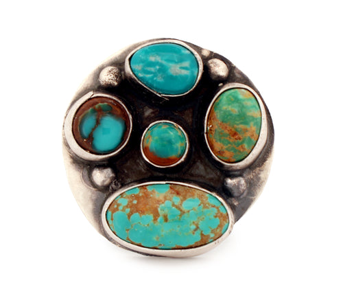 Navajo Native American Armenian Turquoise Ring Size 8 1/2 by Peters SKU233227