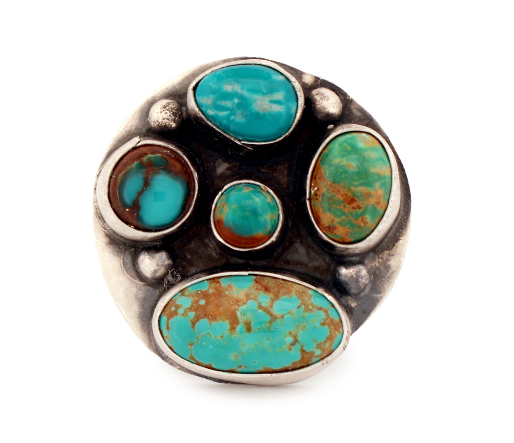 Navajo Native American Armenian Turquoise Ring Size 8 1/2 by Peters SKU233227