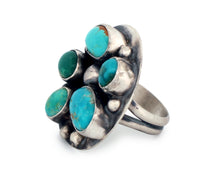 Load image into Gallery viewer, Navajo Native American Armenian Turquoise Ring Size 7 by Peters SKU233228